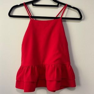 Adorable Peplum Red top